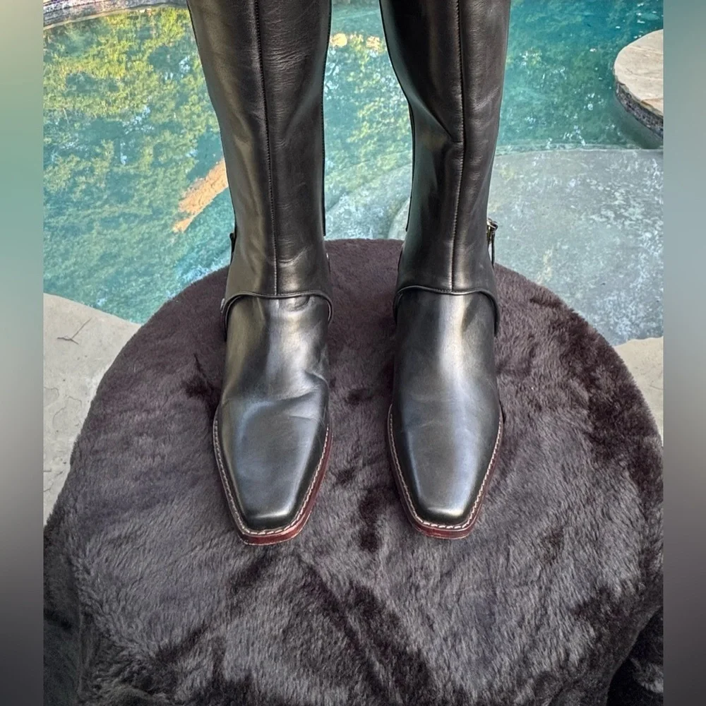 TORY BURCH Elegant Convertible 2-In-1 Over the Knee Black Boots Size: 7.5